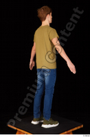  Matthew blue jeans brown t shirt casual dressed green sneakers standing whole body 0014.jpg